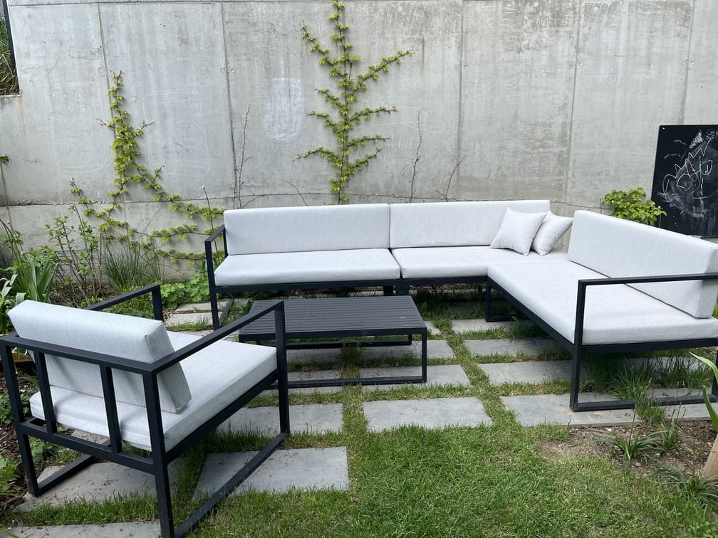 Polstry na venkovní sedačku ušité od firmy SakyPaky