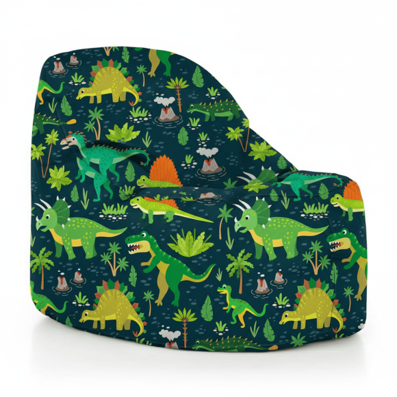 Dvouvrstvý sedací vak Klííídek s dinosaurem